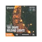 Lytworx Warm White Battery Operated Shape Holding Lights - 100 pack