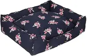 PaWz Dog Calming Bed Pet Cat Washable Removable Cover Double-Sided Cushion L, Dog Bed Mat Dog Crate Pad Mattress Reversible, Dog Sofa Bed with Bolster, Dog Couches with Non-Slip Bottom,All Seasons Use