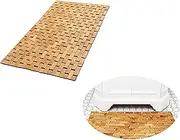 QUHUOYAO Bamboo Bath Mat, Natural Bamboo Wood Bath Mat, Bamboo Floor Mat, Non Slip for Spa Tub and Kitchen, 15.7" x 23.6" Brown