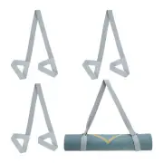 4Pcs Yoga Mat Strap Adjustable Yoga Mat Carrier Straps Sling, Light Grey