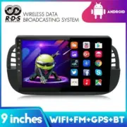 9" Car Android 10.1 Stereo Radio GPS Navigation RDS 1+16G For 2007-2015 Fiat 500