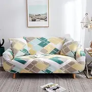 Advwin Sofa Cover, 1 Seater Stretch Sofa Slipcover, Soft Printed Sofa Couch Cover, Washable Sofa Protector Cover with Elastic Bottom for Kids (90cm-140cm) Additional 1*Cushion Cover