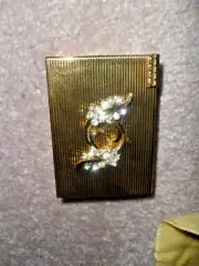 vintage volupte powder and lipstick compact