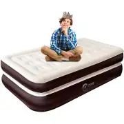 Air Mattress with Built-in Pump, 16" Elevated Blow Up Mattress with Carrying ...