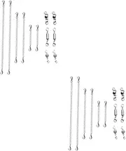 [TEHAUX] 2 Sets 12pcs Jewelry Accessories Magnetic Jewelry Clasps Finger Ring Bracelet DIY Necklace Material Anklet Chain Extenders Making Clasps Magnetic Lobster Clasps Magnetic Clasps