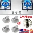6x Gas Stove Knobs Cooker Oven Cooktop Alloy Switch Control Kitchen Home LQ