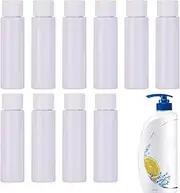 Refillable Cosmetic Container - 10x Mini Travel Bottles | Empty Portable Dispenser Accessories Leak Proof 30ml for Toner Shower Gel Lotion Conditioner Face Wash Cream Liquid
