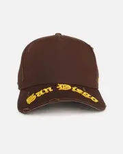 [47 Brand] 47 Brand San Diego Padres 'Destruct Gothic Visor' 47 Offside Strapback Brown/brown - Size ONE ONE Brown/Brown