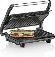 Tristar GR-2846 Contact Grill, Sandwich Maker with Stainless Steel Design, 700 Watt, 0.7 m Cable Length, Non-Stick Coating, Insulated Handles, 22.5 x 14 cm
