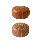 Unstuffed Pouf Cover Decorative Round Home Decoration Floor Cushion Seat