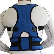 Magnetic Posture Corrector Back Brace For Women Men Orthopedic Corset Adjustable Upper Back Straightener Humpback Correction Belt Back Pain Relief Improve Thoracic Kyphosis(Blue,Small)