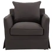 [Florabelle Living] Slip Cover Only - Noosa Hamptons Armchair Charcoal