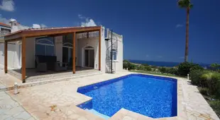 Luxury seafront villa with panoramic sea view & huge private pool