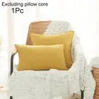 Plain Colourful Cotton Soft Cushion Covers Throw Pillow Case Waist Home Decor
