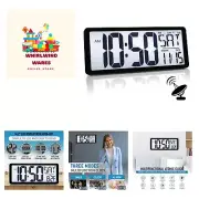 Atomic Clock with Backlight, 14.2" Large Digital Wall Clock Battery Operated,...