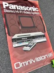 Panasonic 80’s retro VHS advertising banner bright gorgeous!