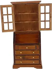 ibasenice Doll House Storage Cabinet Doll Houses for Mini Figures Dollhouse Wardrobe Tiny Houses Decor Plush Dolls Kitchen Miniatures Doll Accessories Bookshelf Wooden