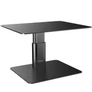 Black Adjustable Desk Stand for Laptop and Monitor