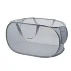 Sturdy Mesh Laundry Hamper Basket Bag,Pop up Basket with Pop Horizontal Grey