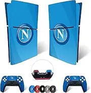 MaD Vision® Extra Durable Vinyl Skin Set for PS5 Digital Slim + 5 Pairs Aiming Rings | Scratch Resistant Sticker Set for PlayStation 5 + 2 Controllers - Napoli Design