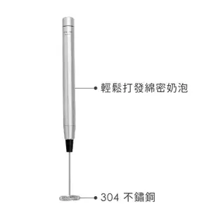 【LaCafetiere】不鏽鋼電動奶泡器 銀(奶泡機 電動打蛋機)