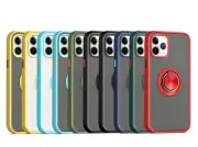 For iPhone 12 / 12 mini / 12 Pro Max Clear Case Shockproof Protective Ring Cover