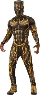 Marvel Erik Killmonger Deluxe Padded Adult Costume Battle Cosplay Rubie's 820994