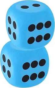 2pcs Large Eva Foam Dice for Classroom Party Games Lightweight Rounded Corners for Safety for Learning Activities Fun Family Games Foam Dices