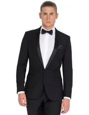 [Ferrari Formalwear] Tailored Tuxedo Short Jacket in Black