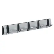 Thickened Invisible Hook 5 Hook Wall Mounted Coat Rack Folding Hideaway Coat Hooks Door Rear Key Holder Fitting Room Wall Hooks 40cm Gris