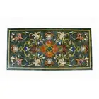 3'x2' green Marble table Top corner center inlay home room decor antique gn