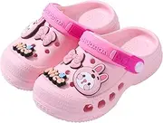 [Vunavueya] Unisex Children's Clogs Girls Mules Boys EVA Bathing Shoes Garden Slippers Beach Summer Sandals Shoes Pink Rabbit 30/31 EU_200