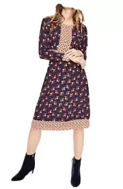 Women's Boden Daisy Mixed Print Dress, Size 18 - Blue