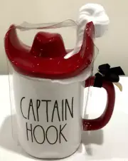 NWT & Wrap Rae Dunn Disney Captain Hook Mug With Hat Topper Peter Pan Villain