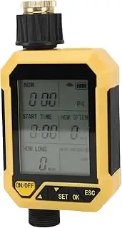 Smart Outdoor Faucet Timer with Rain Delay - Programmable Sprinkler Controller for Yard, Battery Operated Watering System with Multi-Zone & ABS+Brass Design