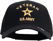 [E4hats] U.S. Army Veteran Military Embroidered Low Profile Cap
