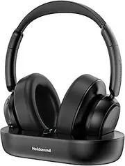 Wireless Headphones for TV - BKM500 TV Headphones Wireless with Transmitter(Optical, AUX and RCA Output), Plug & Play, 35 Hours, 3 Equalizer Modes Adjustable