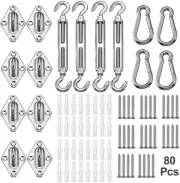 Shade Sail Hardware Kit 6 Inch for Triangle Rectangle Sun Shade Sail Installatio