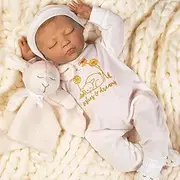 Paradise Galleries Newborn Reborn Baby Doll with Magnetic Pacifier, Wishes and Dreams, 21 inch Sleeping Newborn Girl in GentleTouch Vinyl, 6-Piece Doll Gift Set