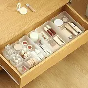 Poeland 10 Pcs Drawer Organizer Tray Storage Box for Bedroom Dresser Bathroom Kitchen