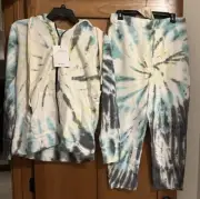 Sandrine Rose Free People Tie Dye Zip Hoodie & Sweatpants Set NWT Med