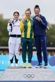 Grace Brown Cycling Time Trial 2024 Paris Gold Medal win Photo 15