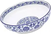 KOCKSHION Chinese Style Porcelain Serving Bowl Large Dish for Soup Noodles and Fruits Versatile Meal Container for Parties and Home Dining Elegant Design