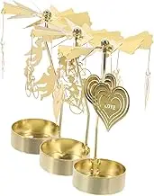GOOHOCHY Metal Tea Light Candle Holder Rotation Decorative Candlestick Stand for Home Tabletop Holiday Decorations