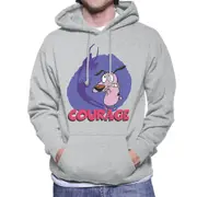 Apple Courage The Cowardly Dog Halloween Scary Shadow Men's Hooded Sweatshirt Heather Grey X-Large