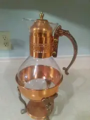 Vintage Cooper Coffee Pot And Warmer Set