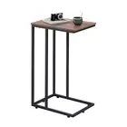 C Shaped End Table, Small Side Tables for Sofa and Bed, Couch Table That Slid...