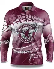 Manly Sea Eagles NRL Trax Off Road Camping Shirt Sizes S-5XL BNWT
