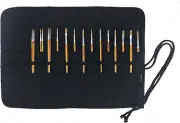 30 Pockets Artist Paint Brush Holder Canvas Roll up Case Bag & Storage Organizer