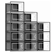 STORFEX 6/12 Pack Stackable Shoe Organizers Storage Boxes